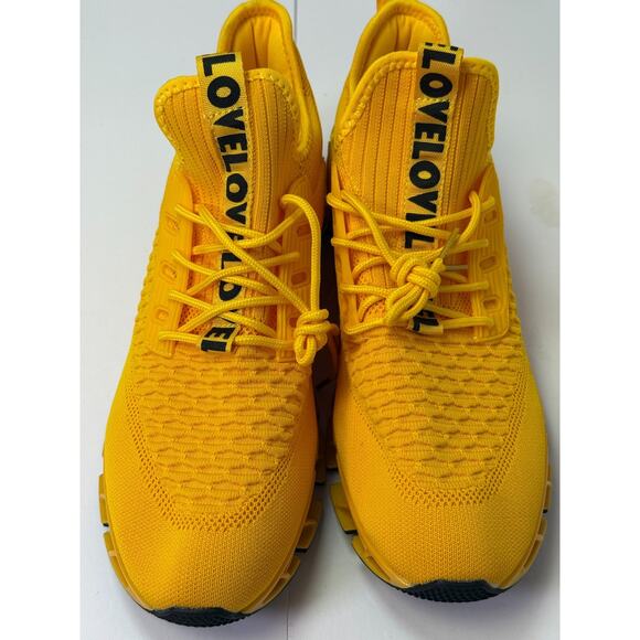 Men\'s Yellow Chunky Sneakers Size 47 Blade Sole Running Weight Lifting